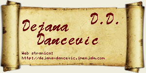 Dejana Dančević vizit kartica
